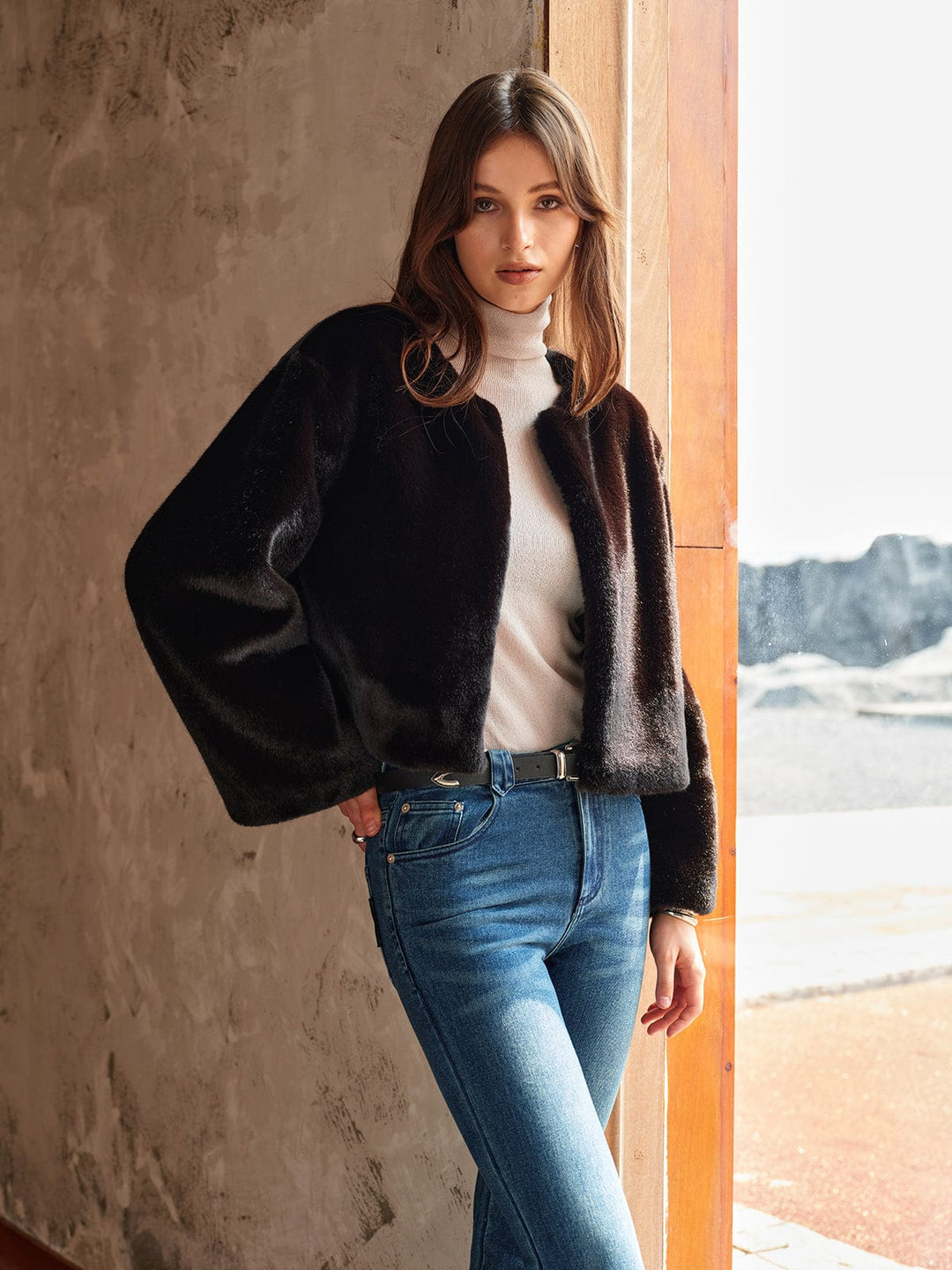 Kunstfelljacke Damen Stilvoll &amp; Modern