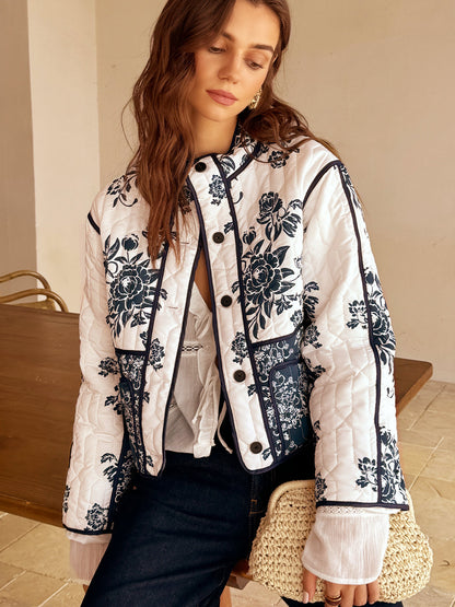 Boho Chic Mantel Gedruckt Reißverschluss Lockere Passform