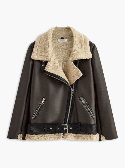 Weiche Fleecejacke mit Gürtel Damengarderobe