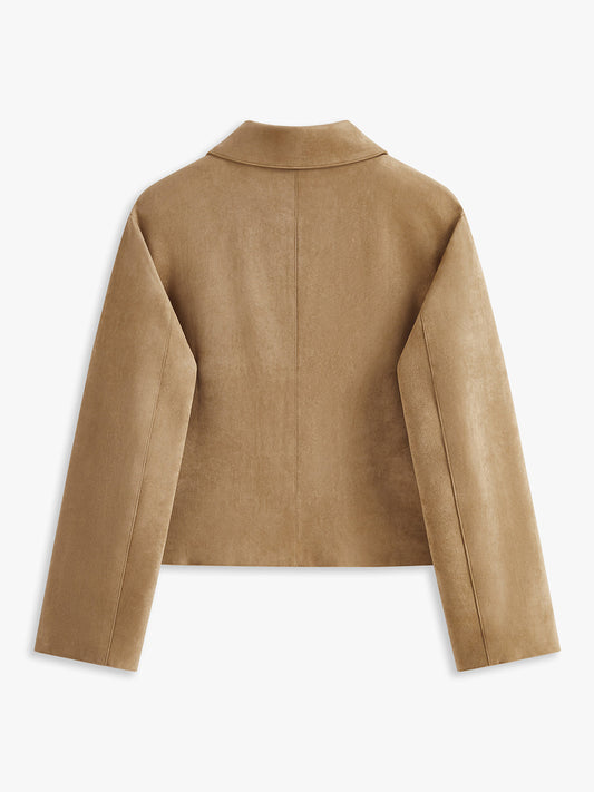 Weiche Damenjacke mit Knöpfen - IdealeKleiden