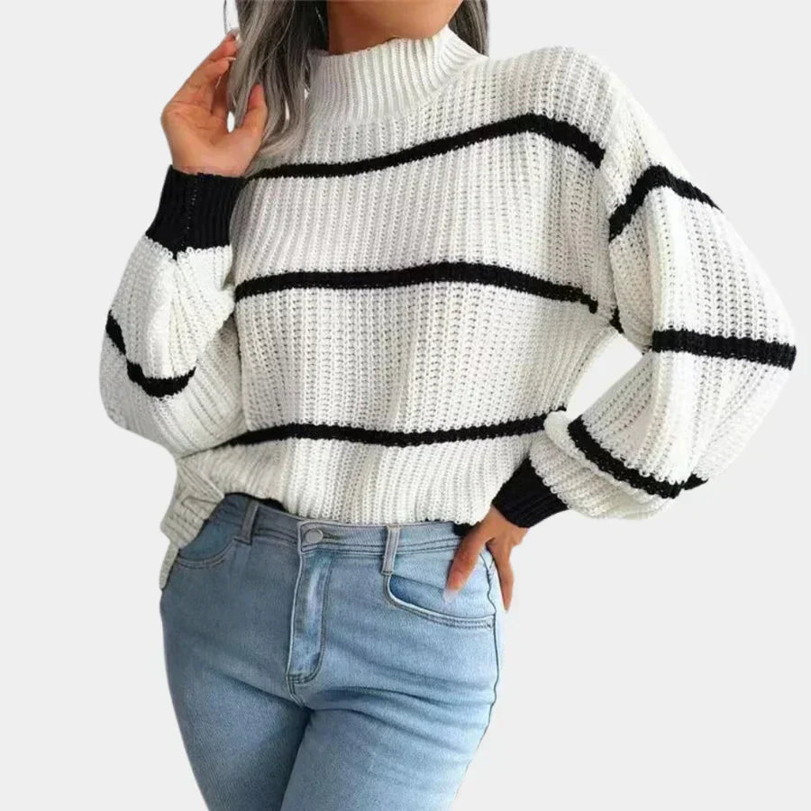 Damen Pullover Baumwolle Weich Elegant