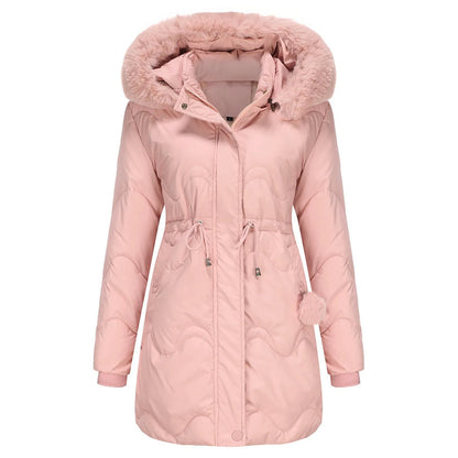 Wintermantel Damen Flausch Kragen