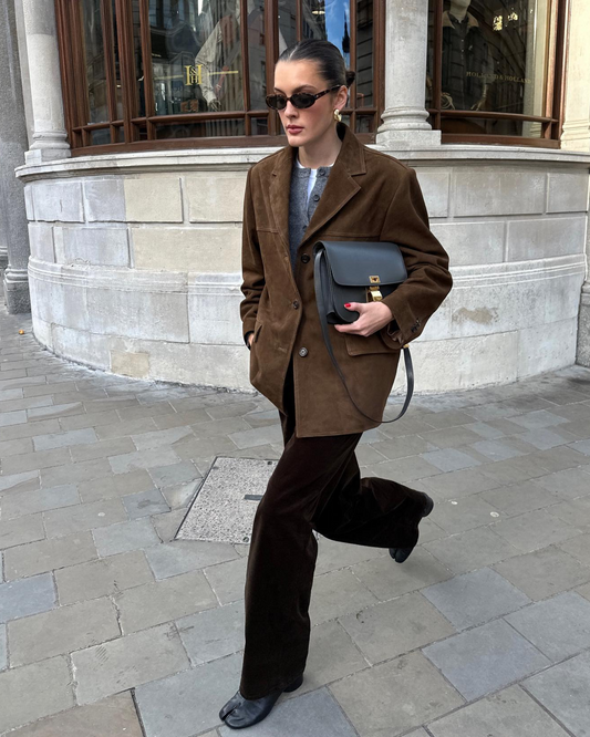 Stylische Damenblazer aus Wildlederoptik - IdealeKleiden
