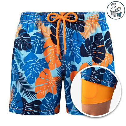 Herren Boardshorts Zweilagig Elastisch - IdealeKleiden