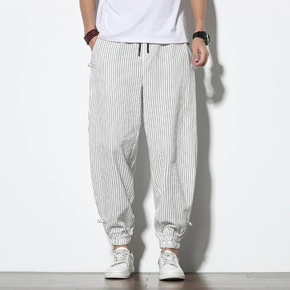 Bequeme Herren-Jogger Pants Streifen-Effekt