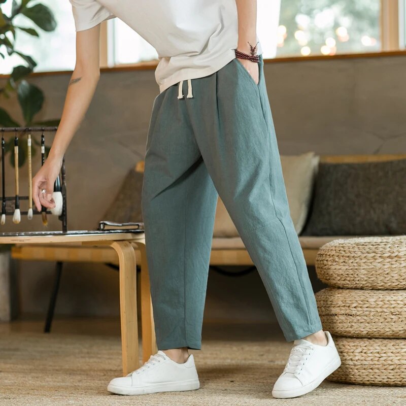 Bequeme Leinenhosen Herren Locker Sitz
