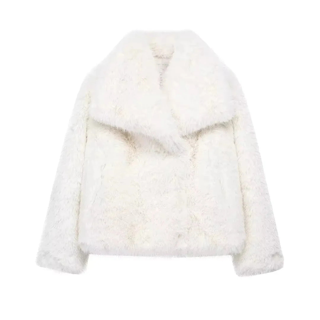 Elegante Damenjacke Faux Pelz