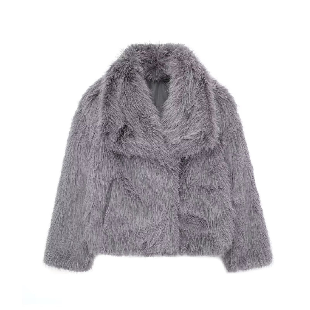 Elegante Damenjacke Faux Pelz