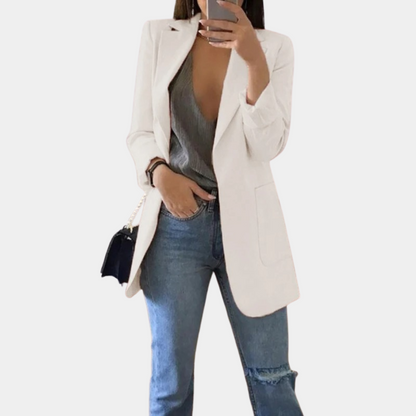 Elegante Langjacke Damen Taillierte Passform