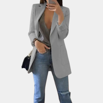 Elegante Langjacke Damen Taillierte Passform