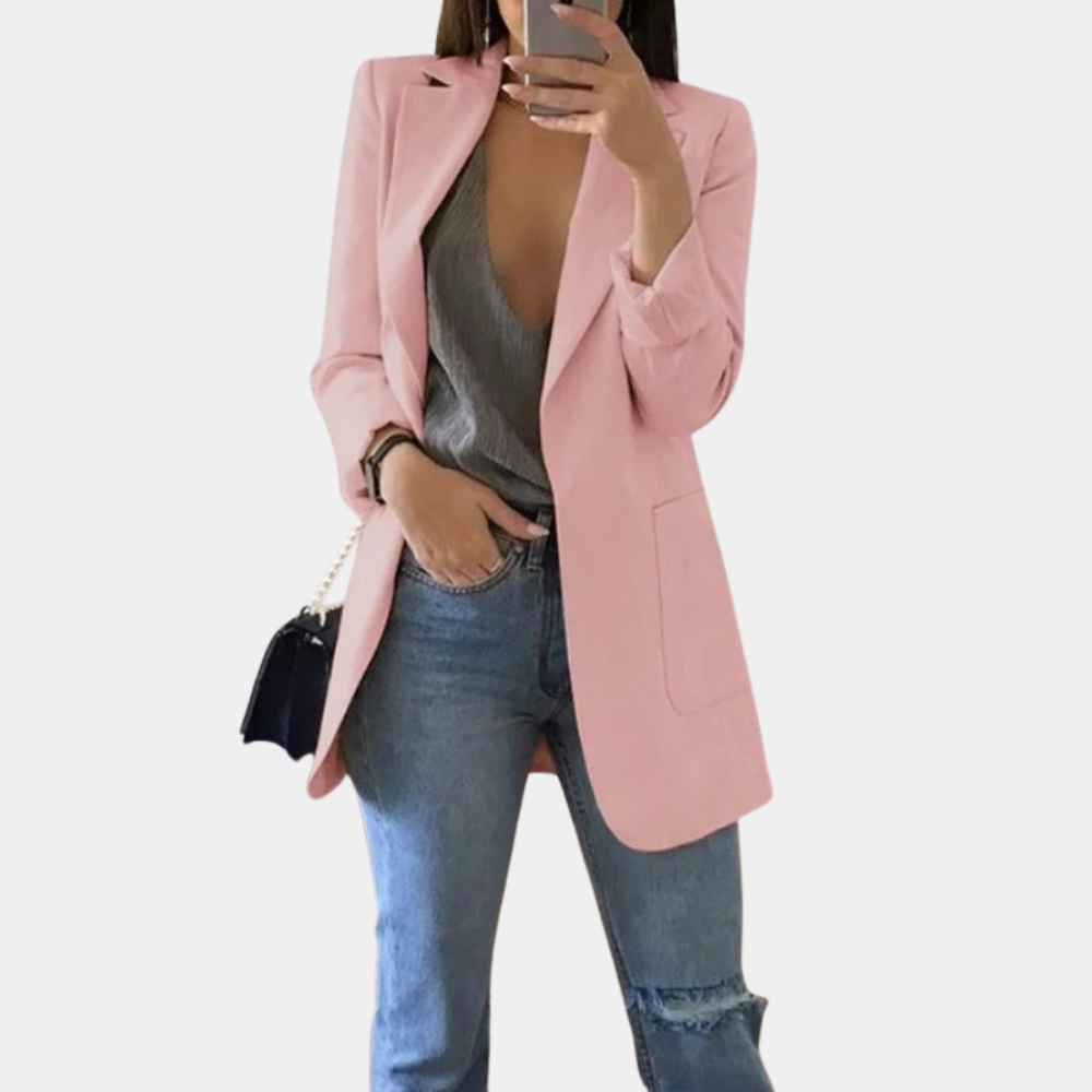 Elegante Langjacke Damen Taillierte Passform