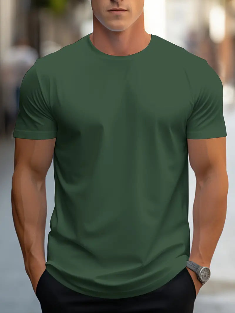 Herren T-Shirt Klassisch Rundhals