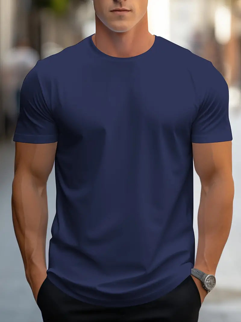 Herren T-Shirt Klassisch Rundhals