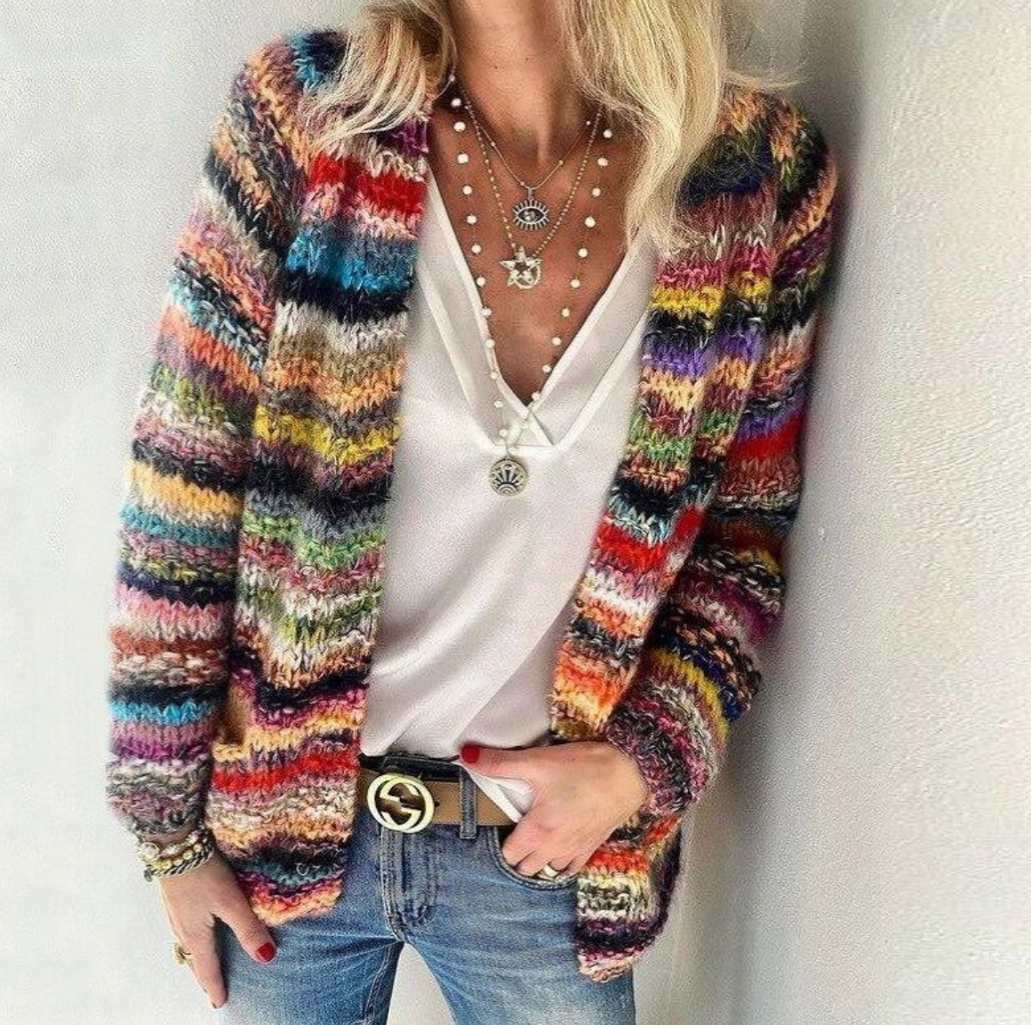Stilvoller Strickcardigan Frauen Jessika Trend - IdealeKleiden