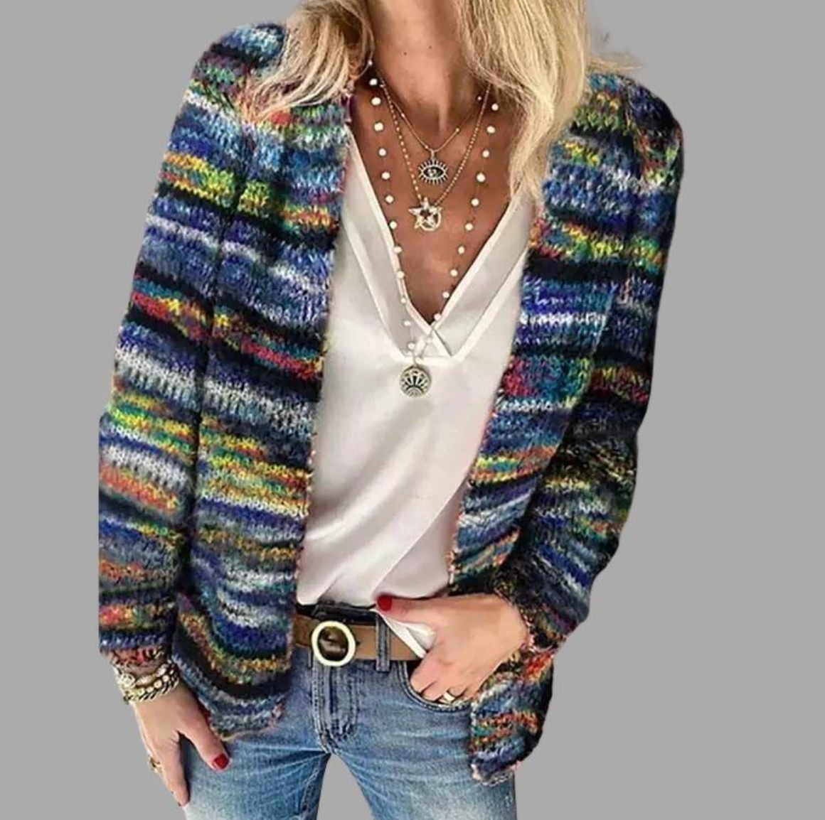 Stilvoller Strickcardigan Frauen Jessika Trend