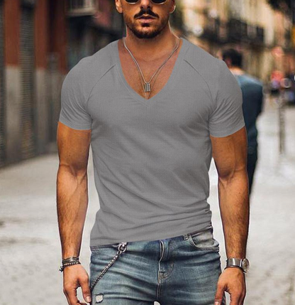 Herren T-Shirt Soft V-Ausschnitt Bequem