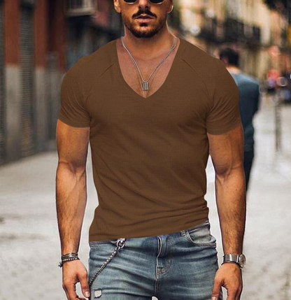 Herren T-Shirt Soft V-Ausschnitt Bequem