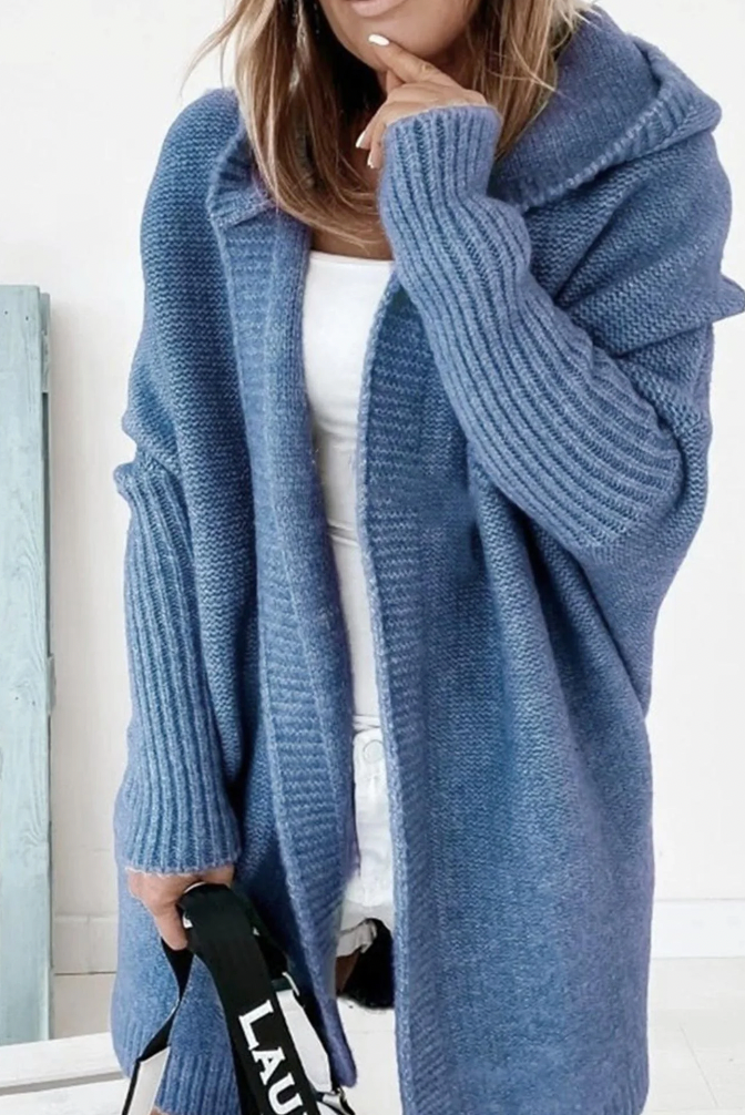 Herbst Strickjacke Damen Kapuze