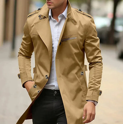Stilvoller Herren-Trenchcoat Frühjahr Modern