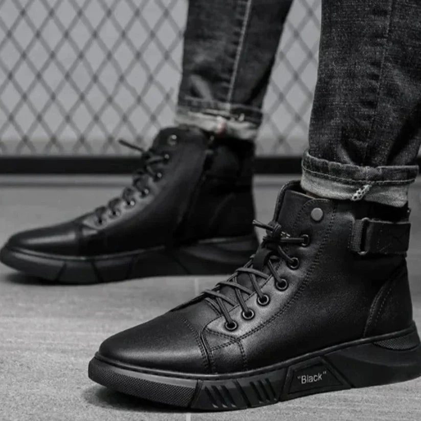Herren Stiefel Schwarz Modern Warm