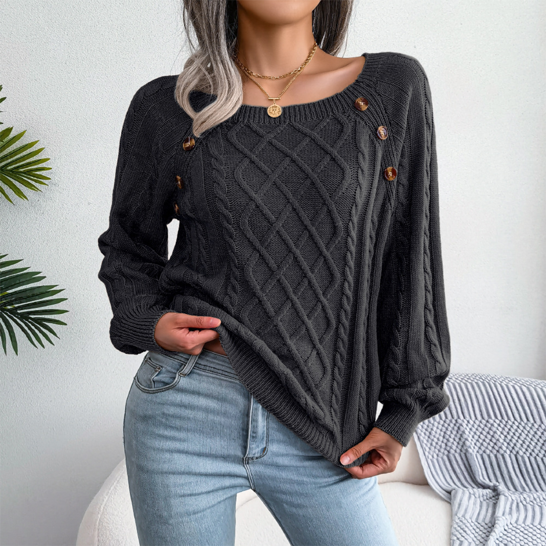 Stilvoller Damenpullover Elegant Langarm