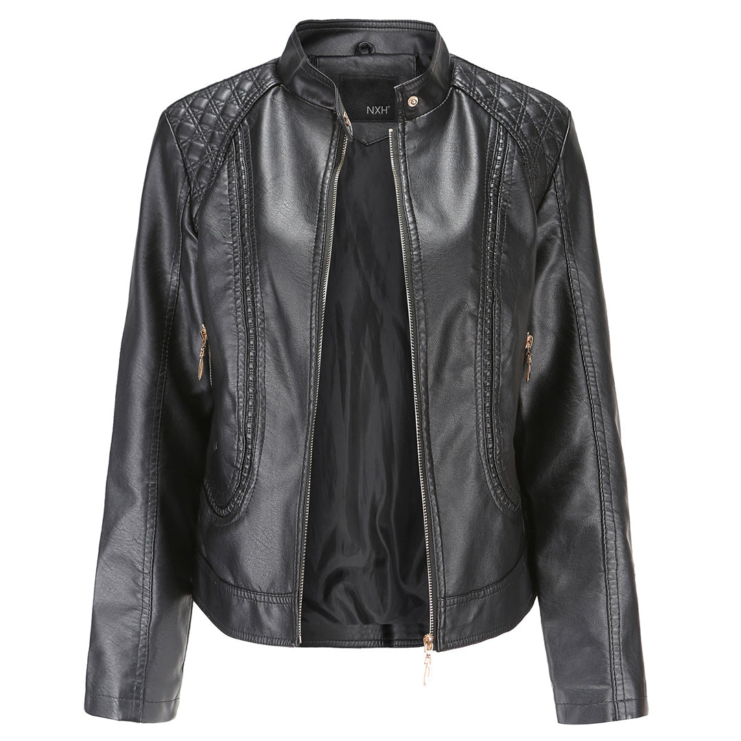 Lederjacke Herren Bikerjacke Herbst Stil