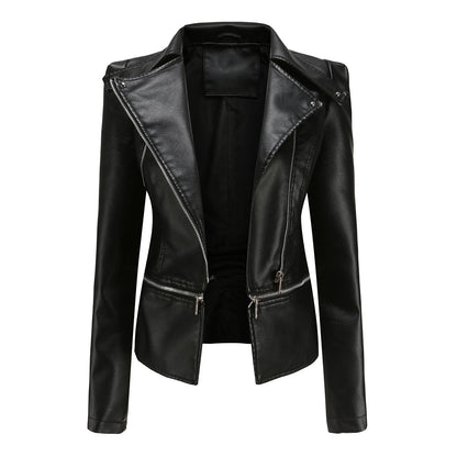 Herbstliche Lederjacke Trendy Damen
