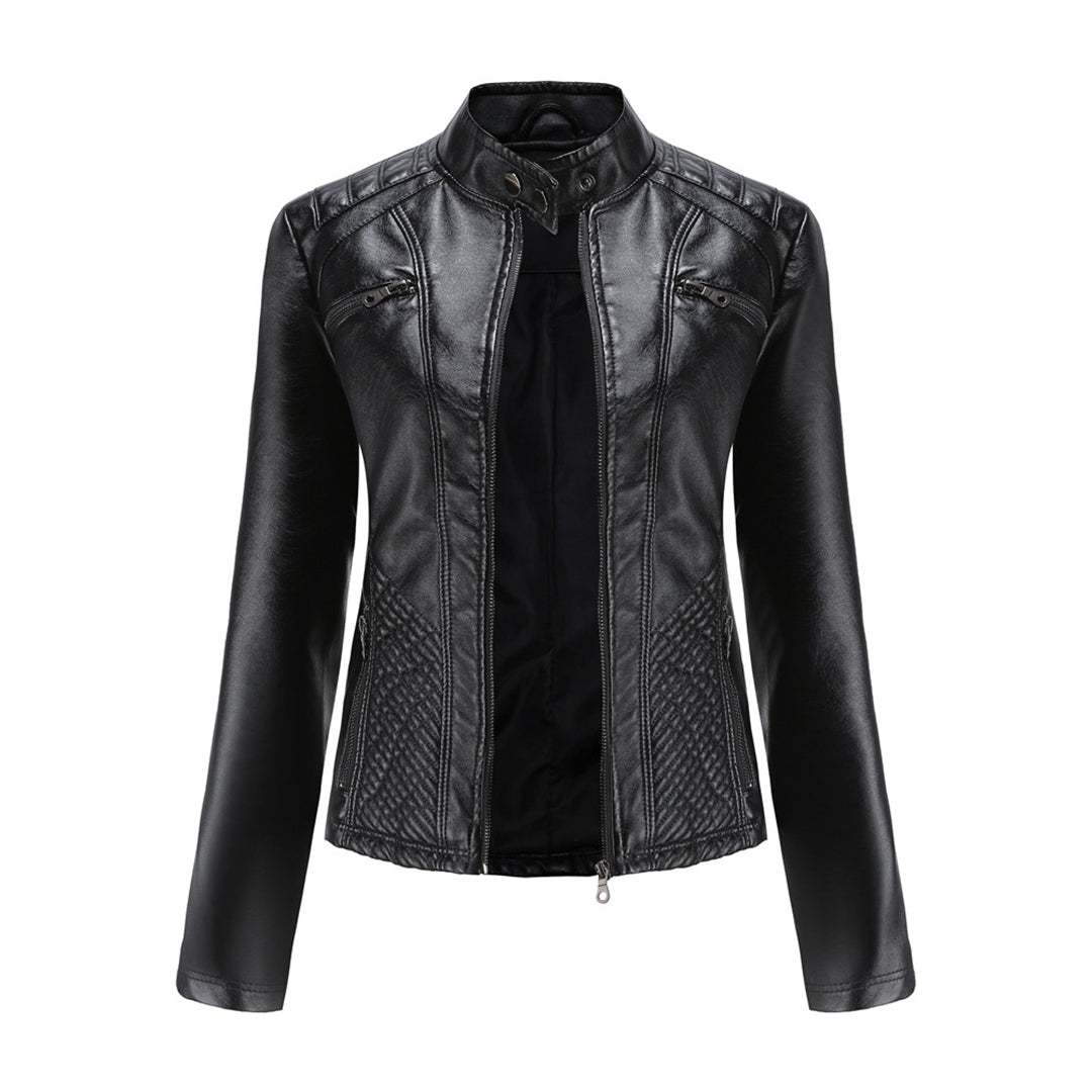 Herbst Lederjacke Damen Stylisch