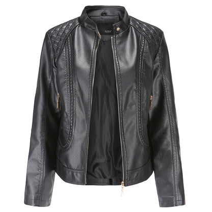 Elegante Lederjacke Damen Schwarz Lederschutz