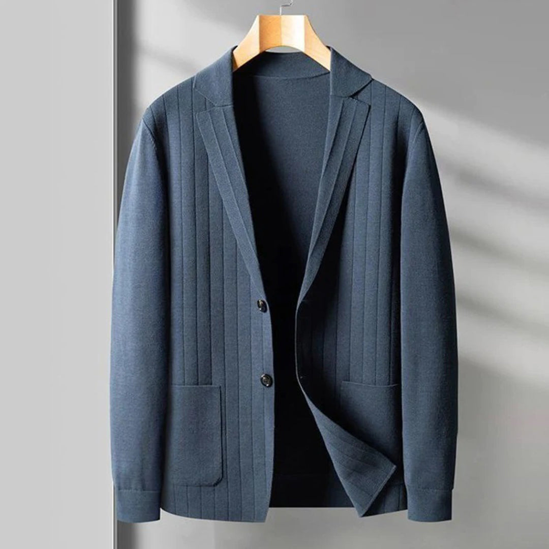Herren Blazer Modern V-Ausschnitt Knopf