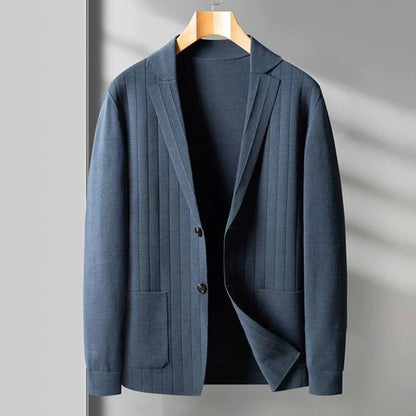 Herren Blazer Modern V-Ausschnitt Knopf