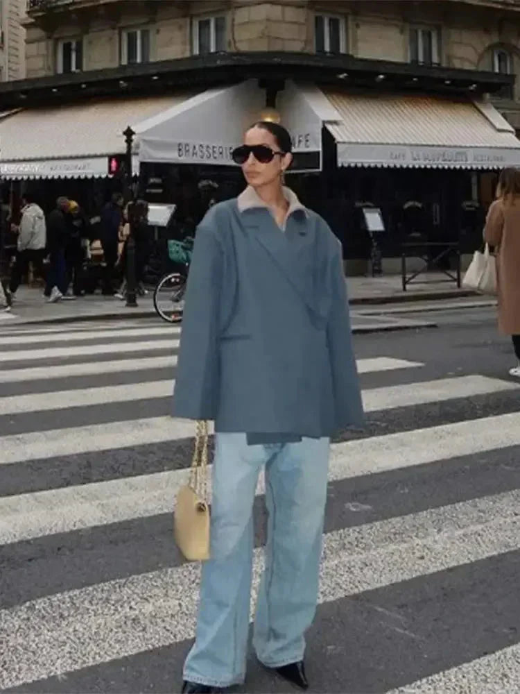 Übergroße Damenblazer Jacke Herbstlook