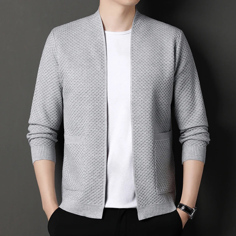 Herren Blazer Offen Strick Style - IdealeKleiden