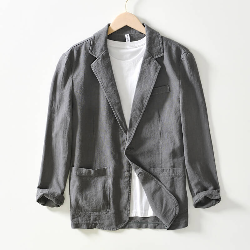 Leichter Leinenblazer Herren Einreiher Sommerjacke