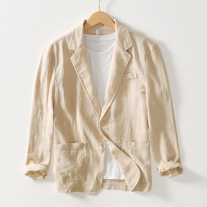 Leichter Leinenblazer Herren Einreiher Sommerjacke