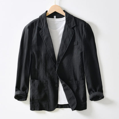 Leichter Leinenblazer Herren Einreiher Sommerjacke - IdealeKleiden