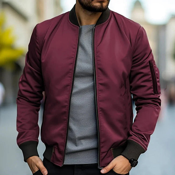 Herren Bomberjacke Herbst Style Reißverschluss