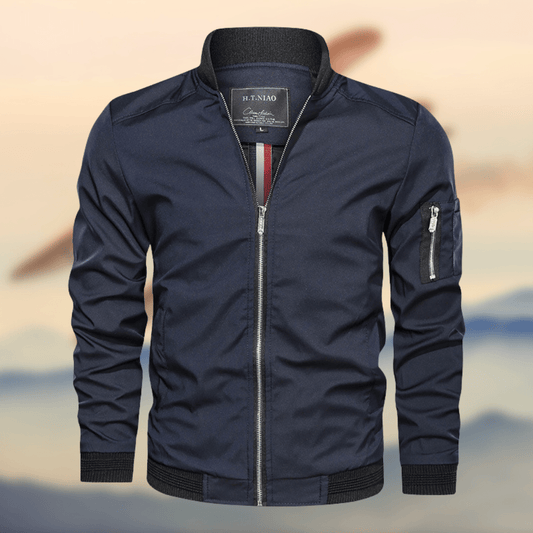 Herren Bomberjacke Slim Fit Winddicht Modern - IdealeKleiden