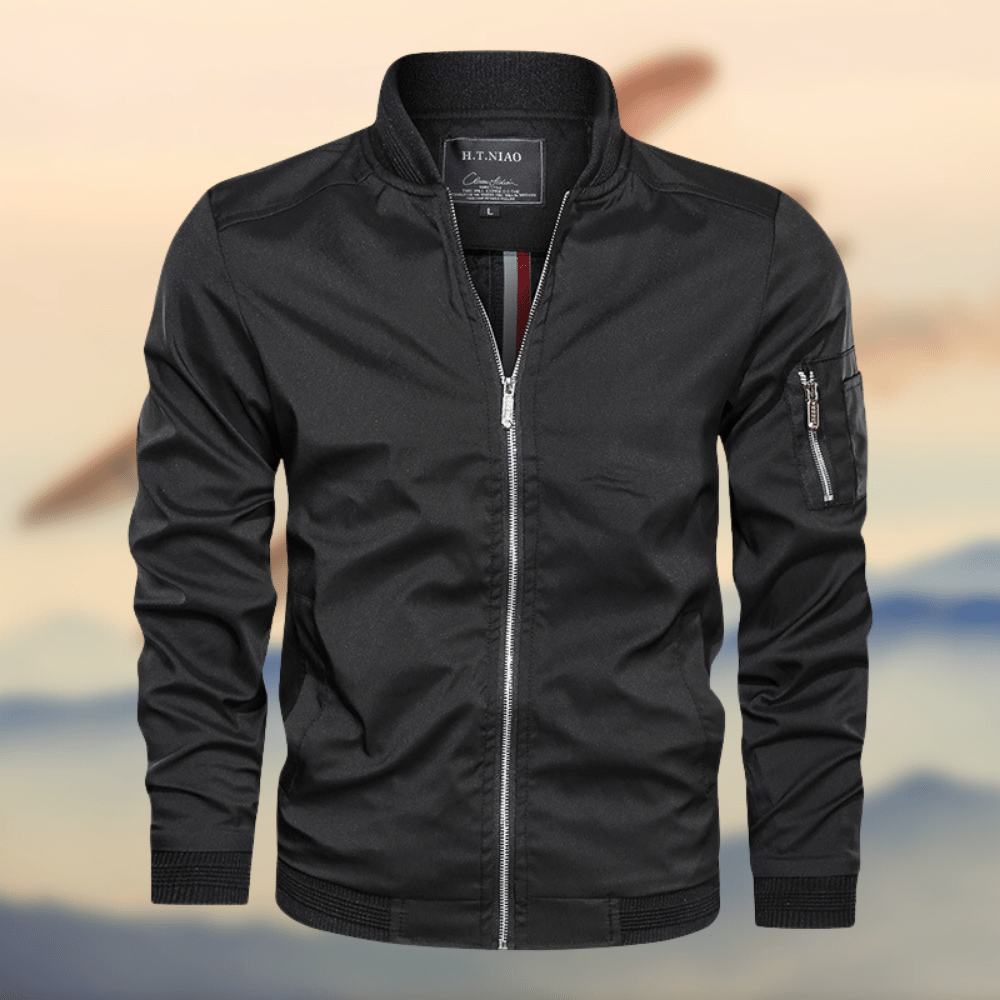 Herren Bomberjacke Slim Fit Winddicht Modern