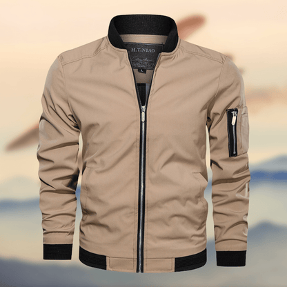 Herren Bomberjacke Leicht Reißverschluss Style
