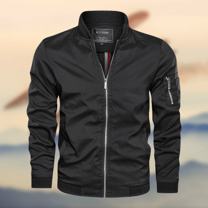 Herren Bomberjacke Leicht Reißverschluss Style