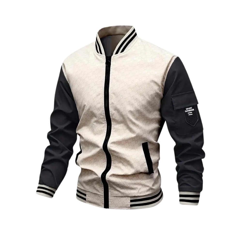 Herren Bomberjacke Reißverschluss Herbst Style - IdealeKleiden