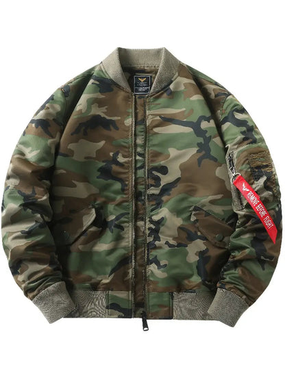 Herren Bomberjacke Leder Style