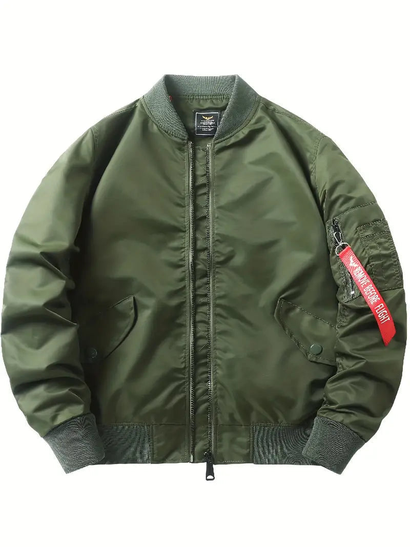 Herren Bomberjacke Leder Style - IdealeKleiden