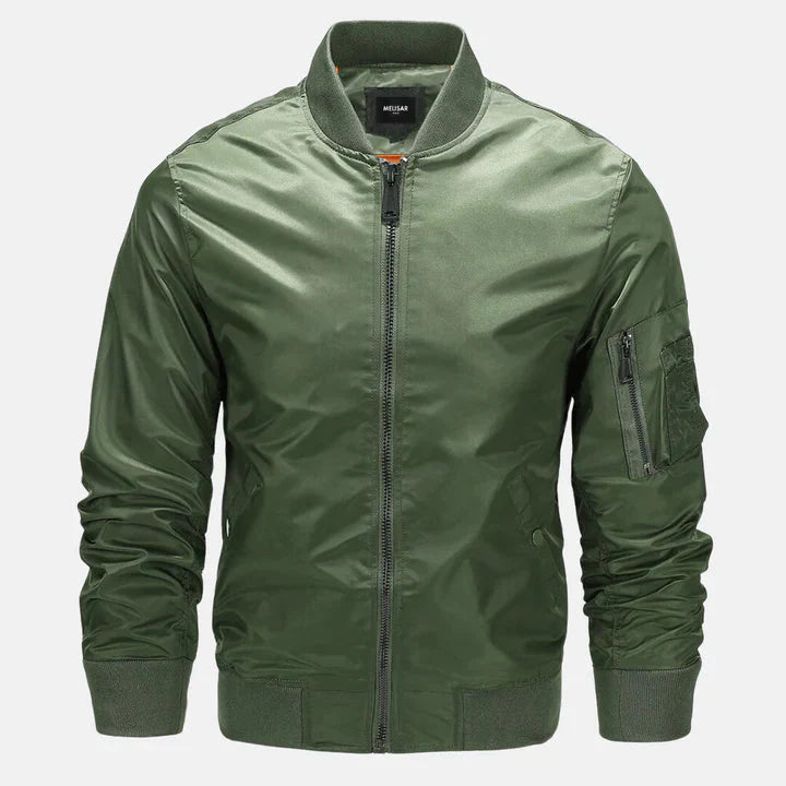 Herren Bomberjacke Winddicht Zip Up Herbst