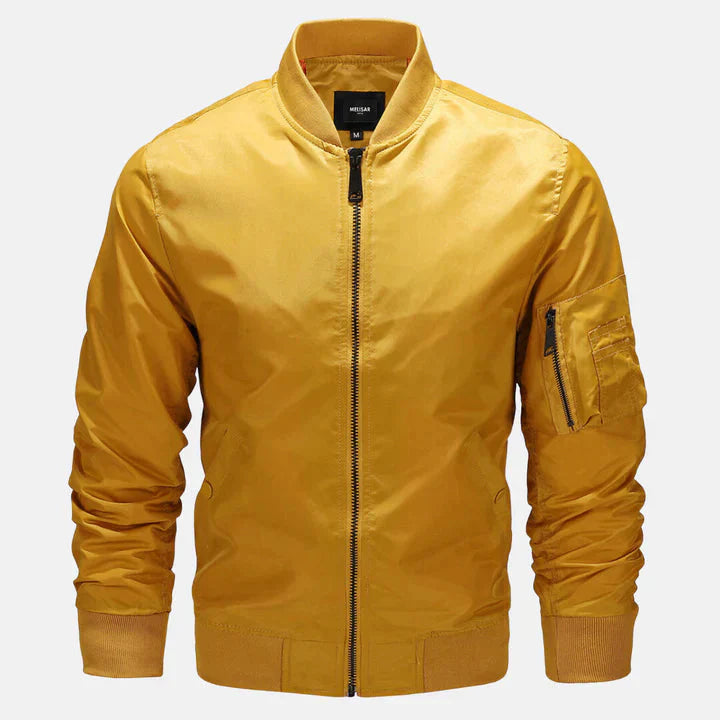 Herren Bomberjacke Winddicht Zip Up Herbst