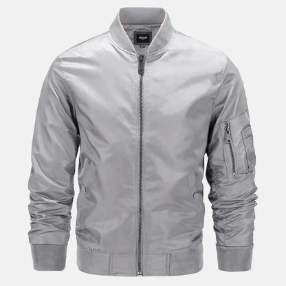 Herren Bomberjacke Winddicht Zip Up Herbst