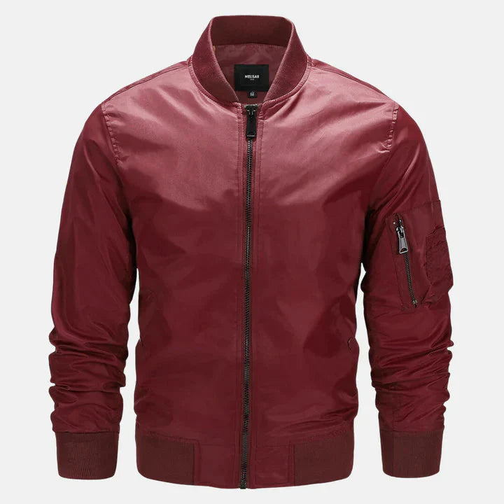 Herren Bomberjacke Winddicht Zip Up Herbst