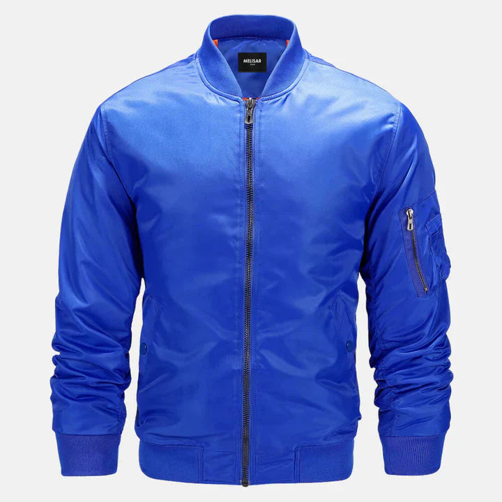 Herren Bomberjacke Winddicht Zip Up Herbst