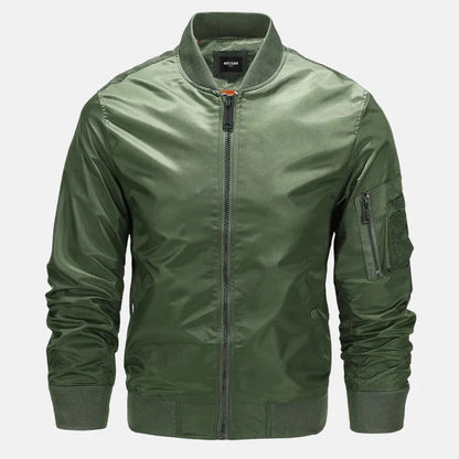 Herren Bomberjacke Winddicht Zip-Up Herbstjacke